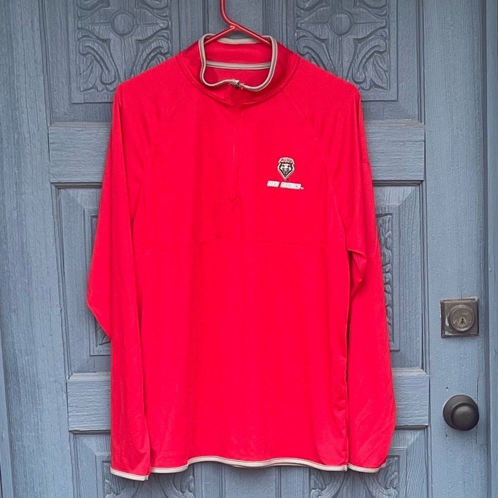 New Mexico Lobos Red Long Sleeve Quarter-Zip Shirt - Picture 2 of 6